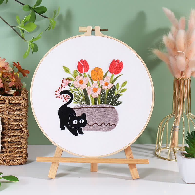 Rubbyoo Embroidery Kit - Cute Black Cat - Cat-3 - image 12