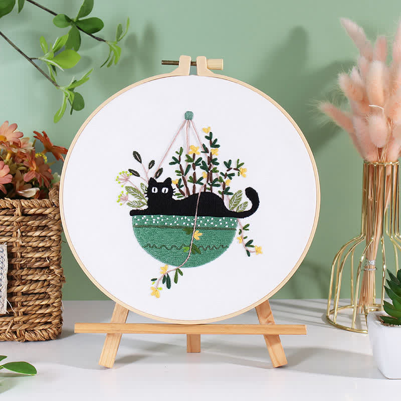 Rubbyoo Embroidery Kit - Cute Black Cat - Cat-5 - image 14