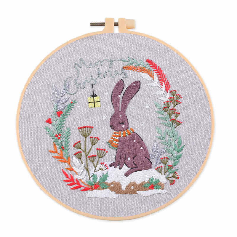 Rubbyoo Embroidery Kit - Christmas Gift - Christmas Rabbit - image 12