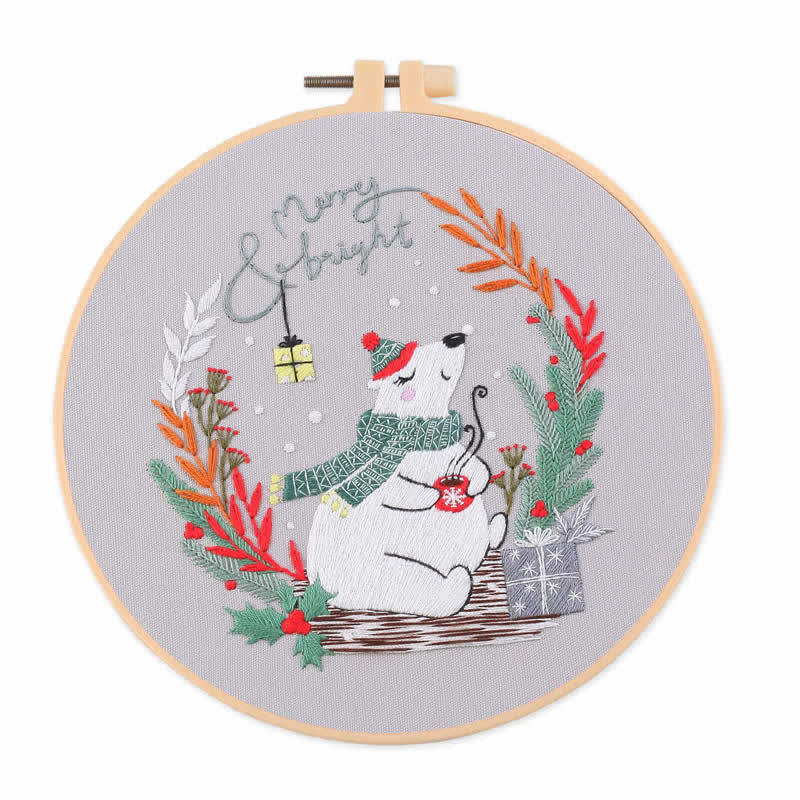 Rubbyoo Embroidery Kit - Christmas Gift - Christmas bear - image 16