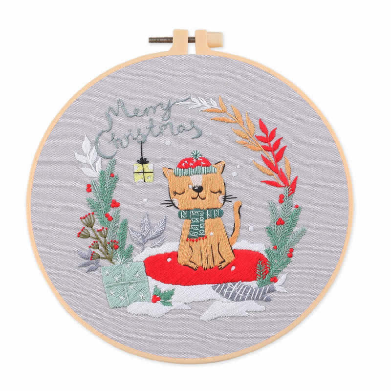 Rubbyoo Embroidery Kit - Christmas Gift - Christmas cat - image 15