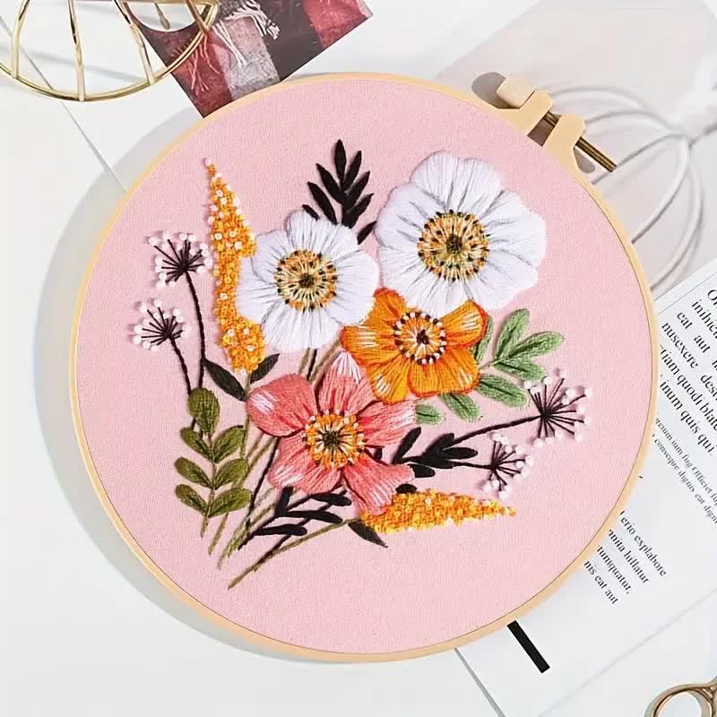 Rubbyoo Embroidery Kit - Flower - image 3