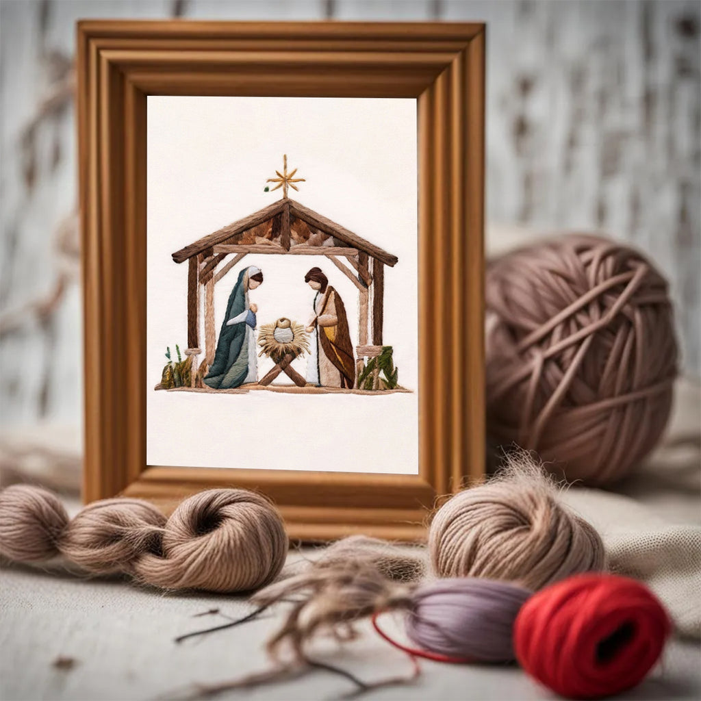 Rubbyoo Embroidery Kit - Christmas Nativity Scene With The Holy Family - image 2