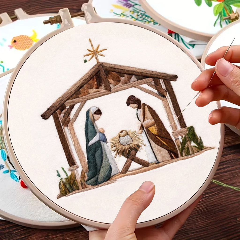 Rubbyoo Embroidery Kit - Christmas Nativity Scene With The Holy Family - image 3