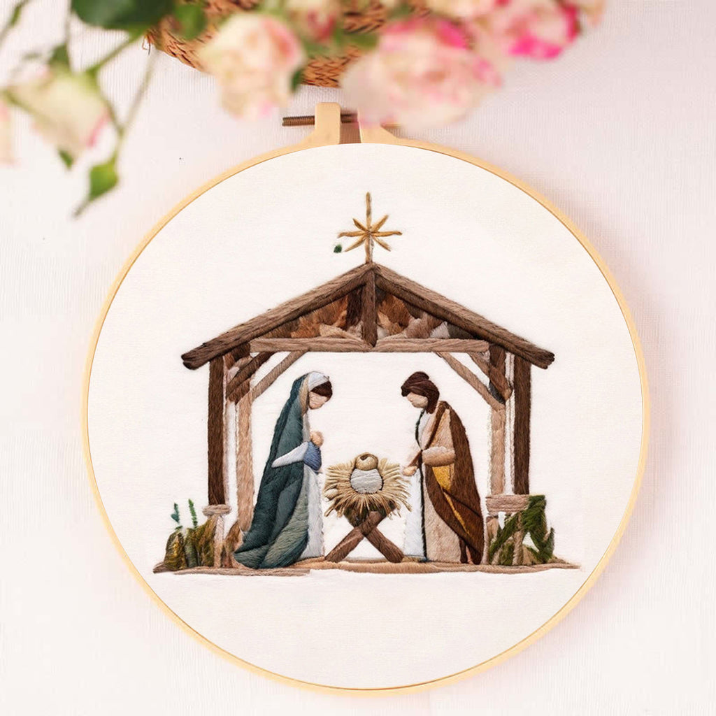 Rubbyoo Embroidery Kit - Christmas Nativity Scene With The Holy Family - image 4