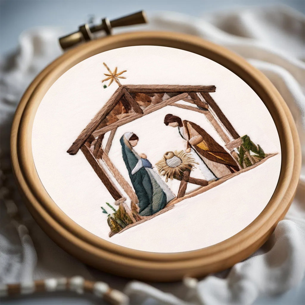 Rubbyoo Embroidery Kit - Christmas Nativity Scene With The Holy Family - image 9