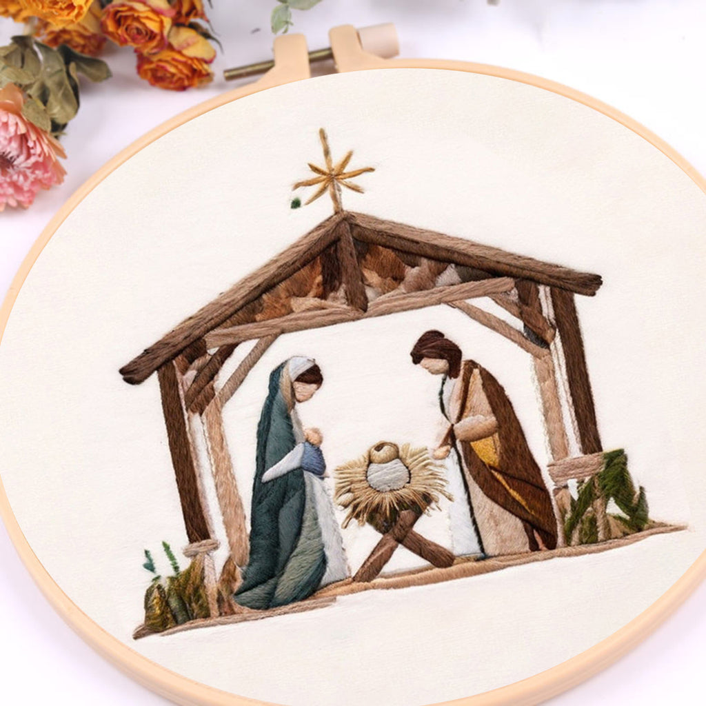 Rubbyoo Embroidery Kit - Christmas Nativity Scene With The Holy Family - image 8