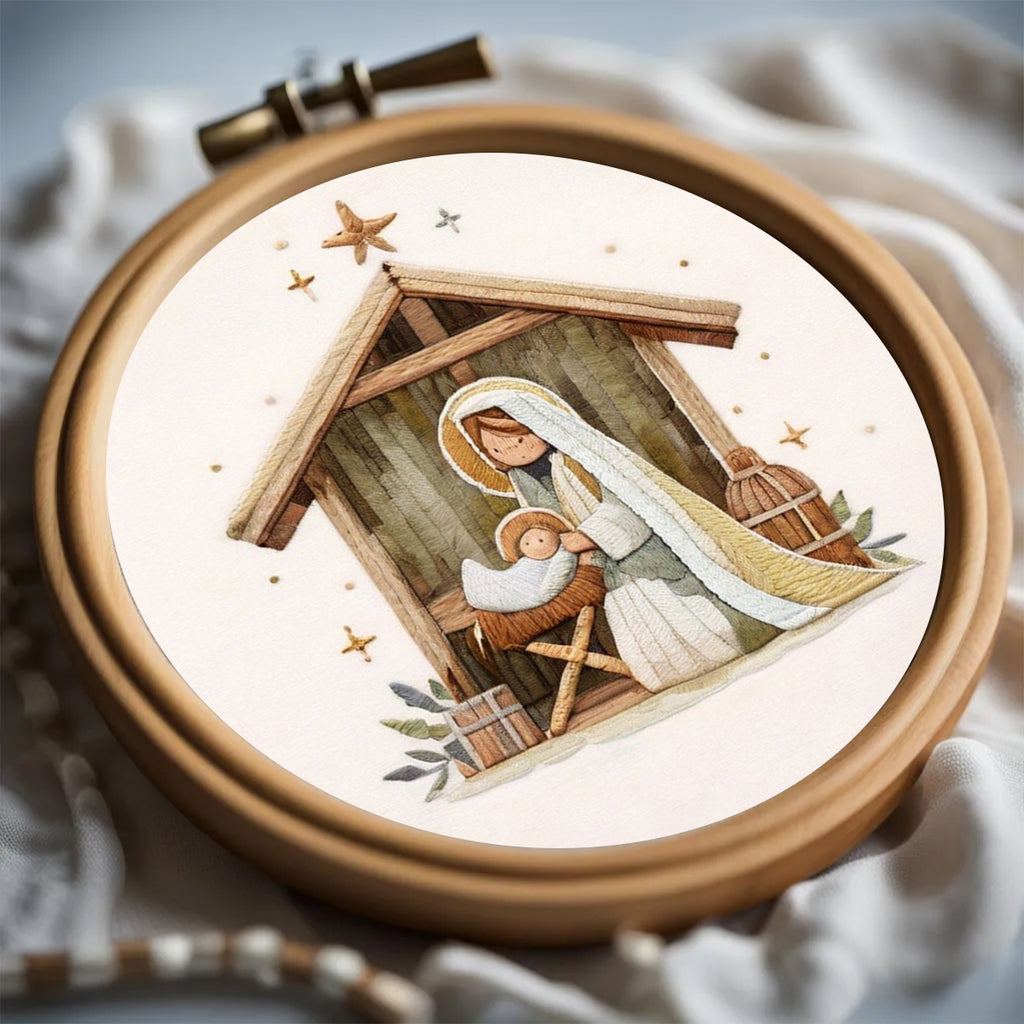 Rubbyoo Embroidery Kit - Baby Jesus In The Manger - image 4