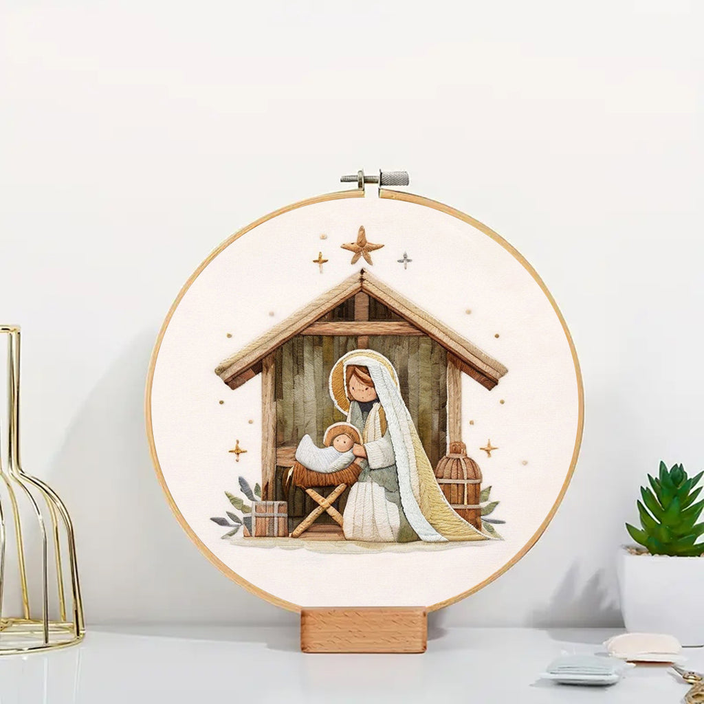 Rubbyoo Embroidery Kit - Baby Jesus In The Manger - image 3