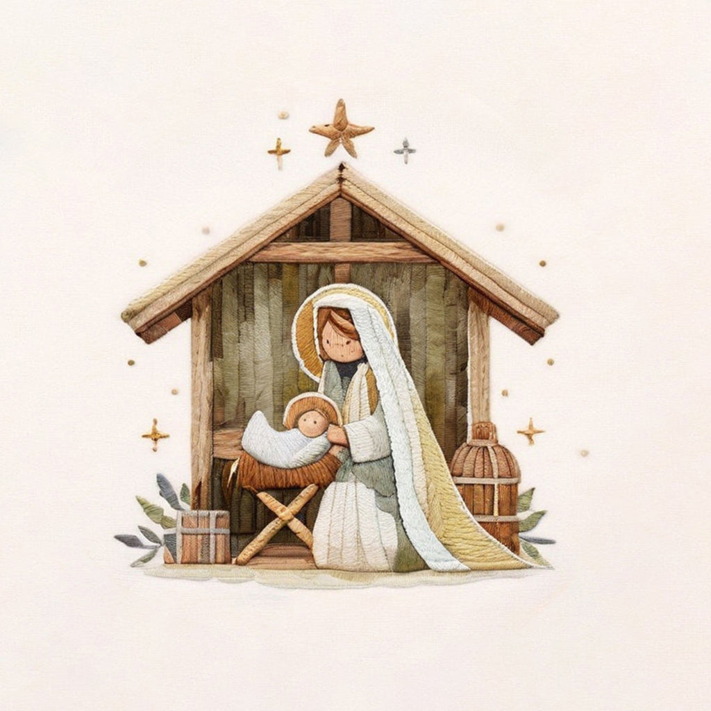 Rubbyoo Embroidery Kit - Baby Jesus In The Manger - image 2