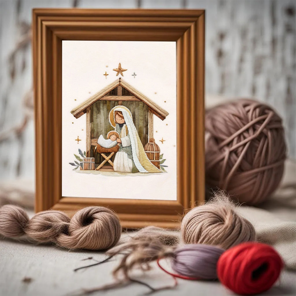 Rubbyoo Embroidery Kit - Baby Jesus In The Manger - image 6