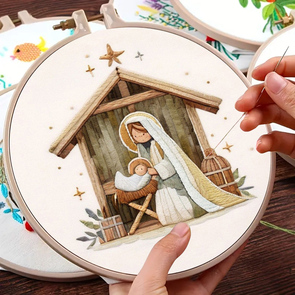 Rubbyoo Embroidery Kit - Baby Jesus In The Manger - image 8