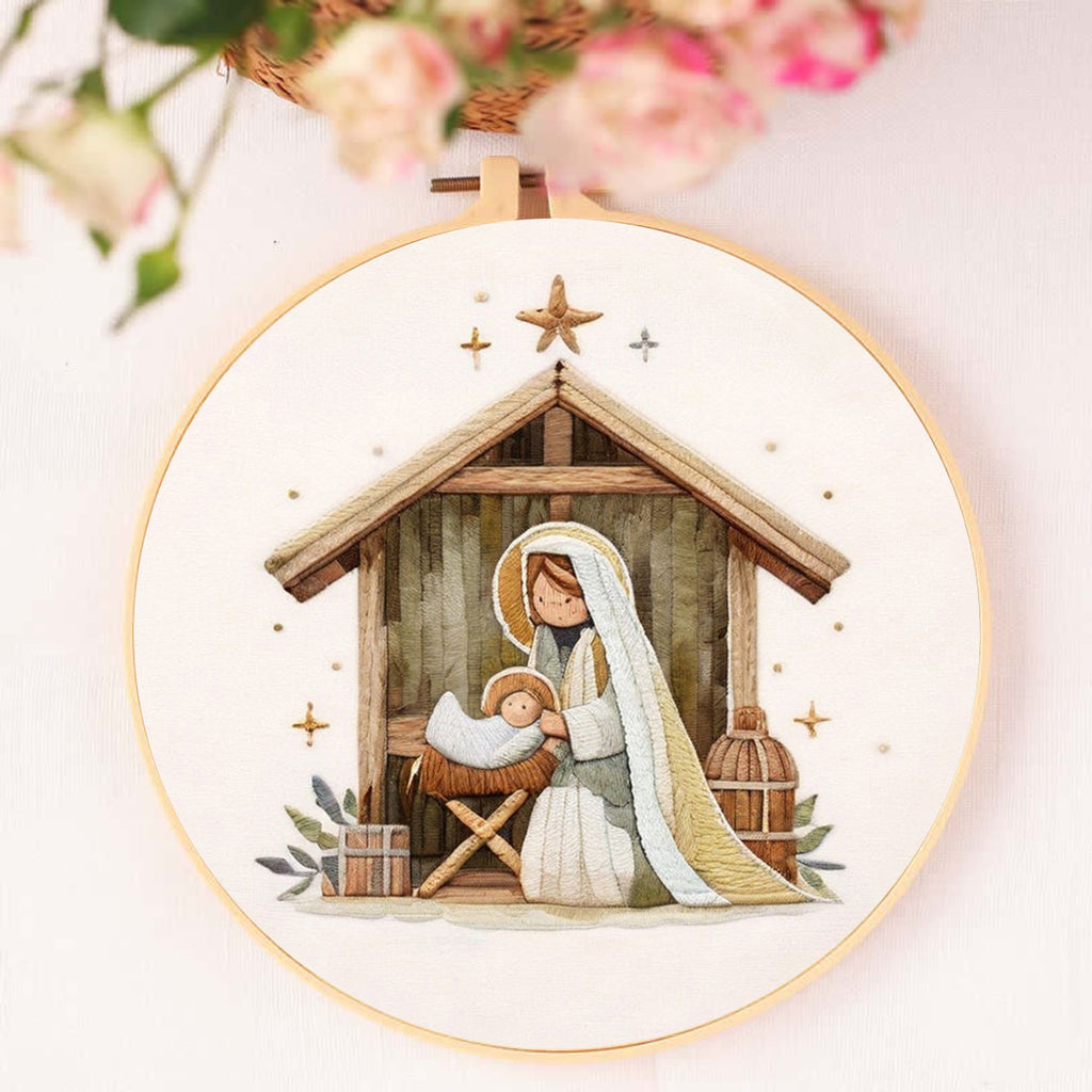 Rubbyoo Embroidery Kit - Baby Jesus In The Manger - image 7