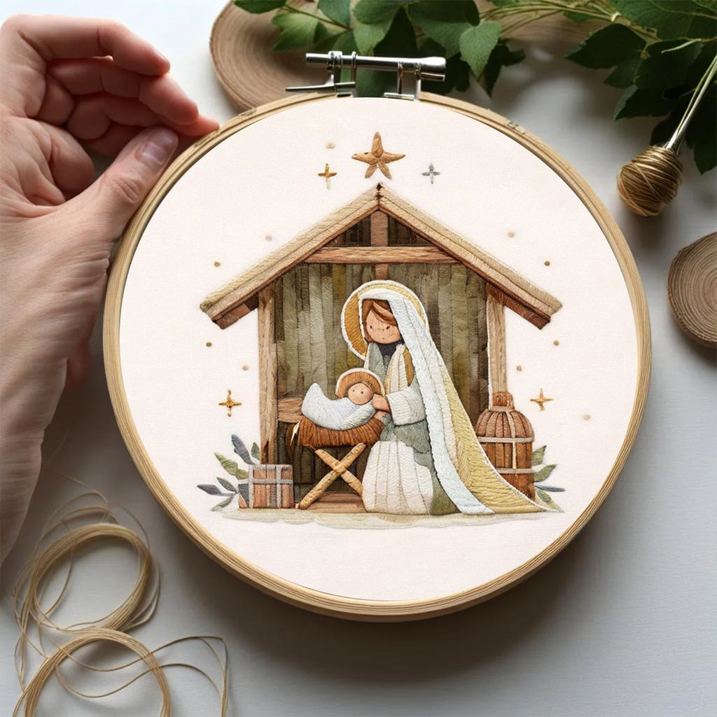 Rubbyoo Embroidery Kit - Baby Jesus In The Manger - image 9