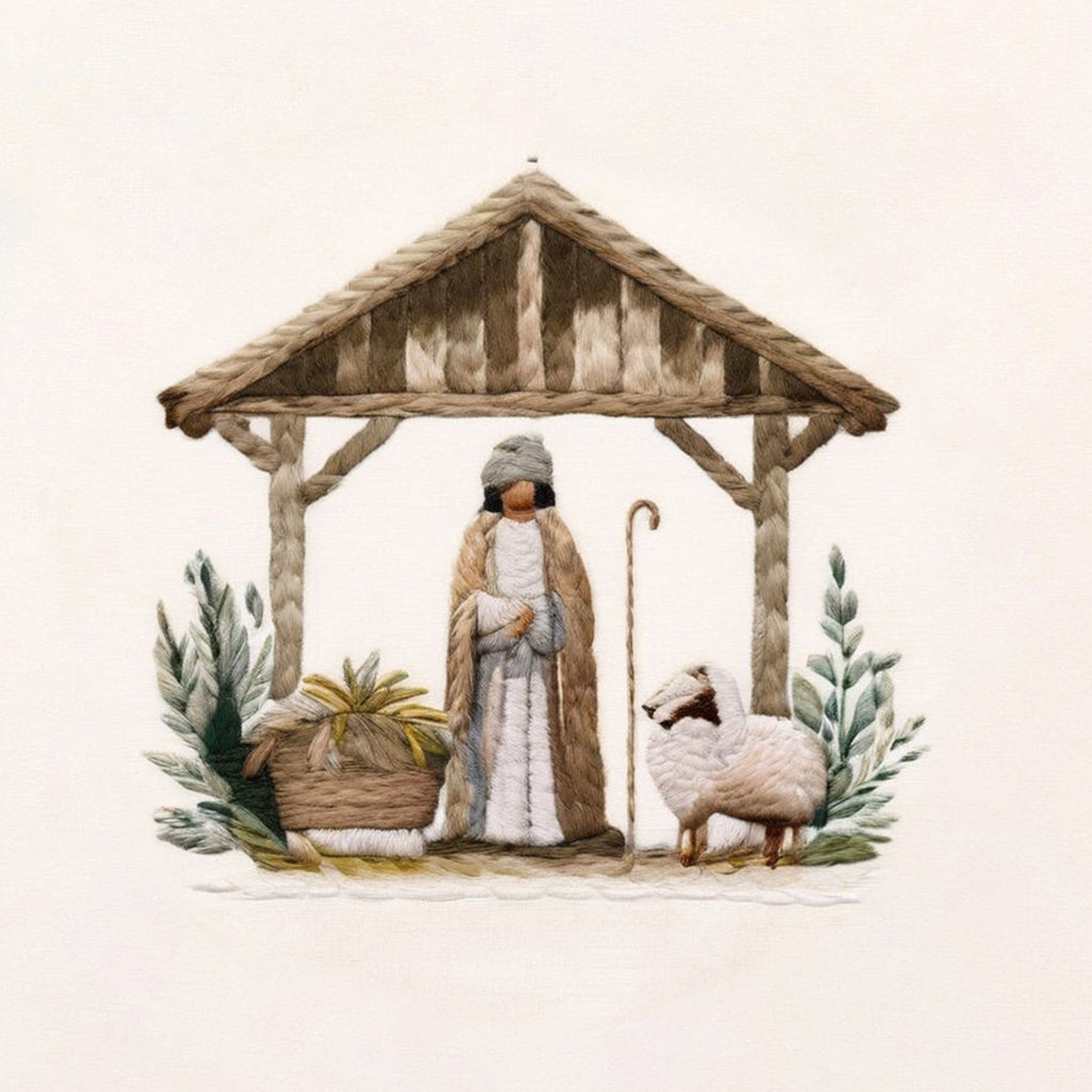 Rubbyoo Embroidery Kit - Mary And Joseph Admiring Baby Jesus In The Manger - image 5