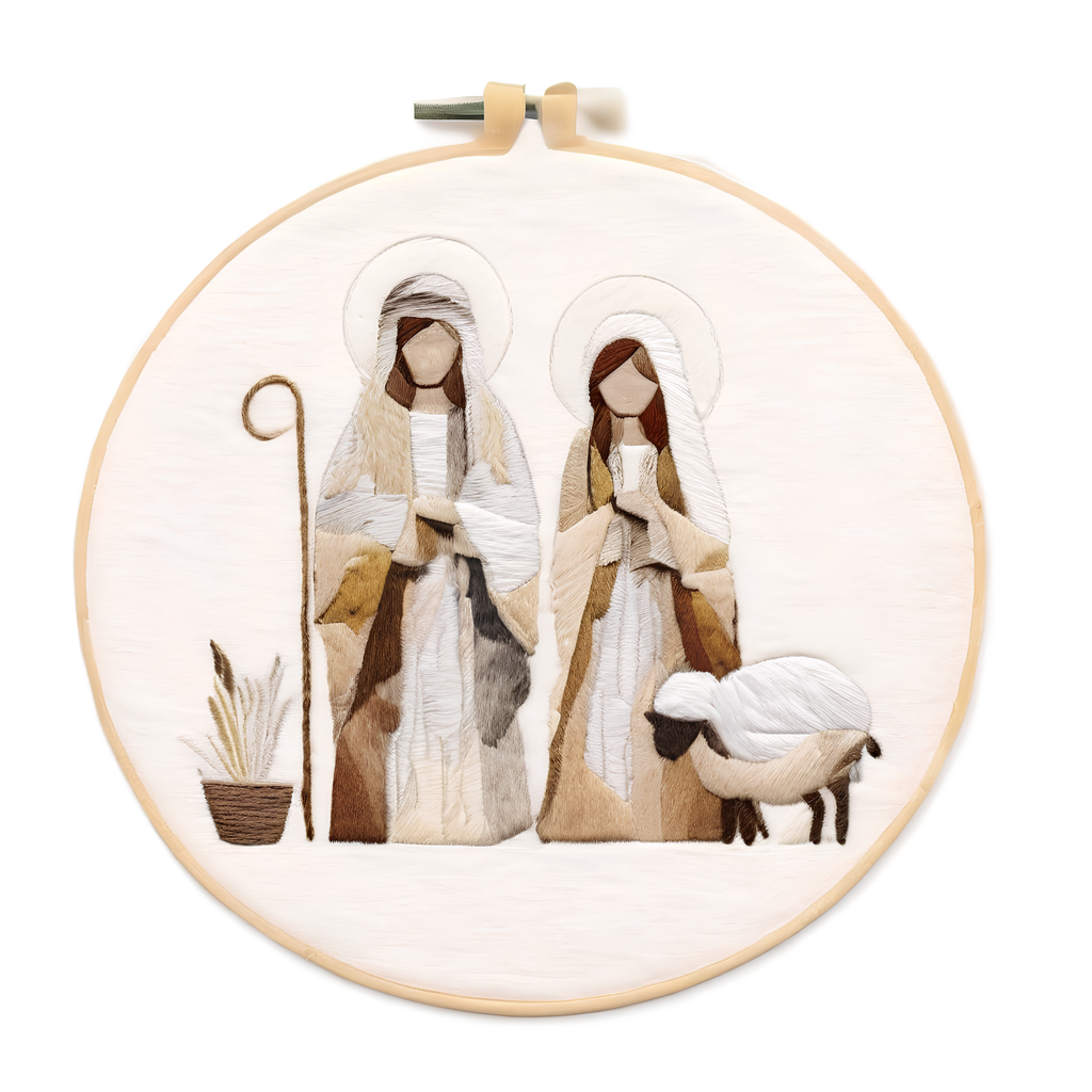 Rubbyoo Embroidery Kit - Mary and Joseph - image 0