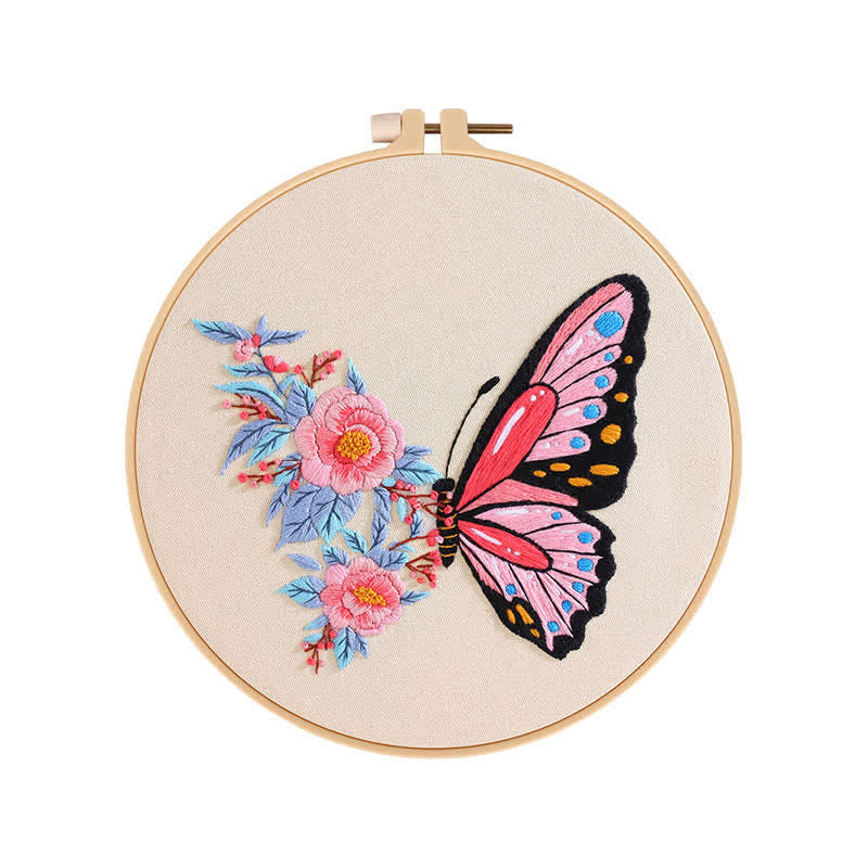 Rubbyoo Embroidery Kit - Butterflies And Flowers - image 0