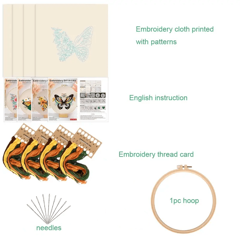 Rubbyoo Embroidery Kit - Butterflies And Flowers - image 5