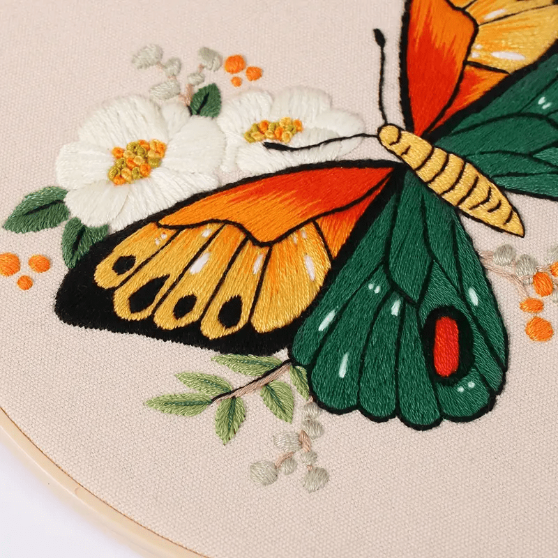Rubbyoo Embroidery Kit - Butterflies And Flowers - image 2