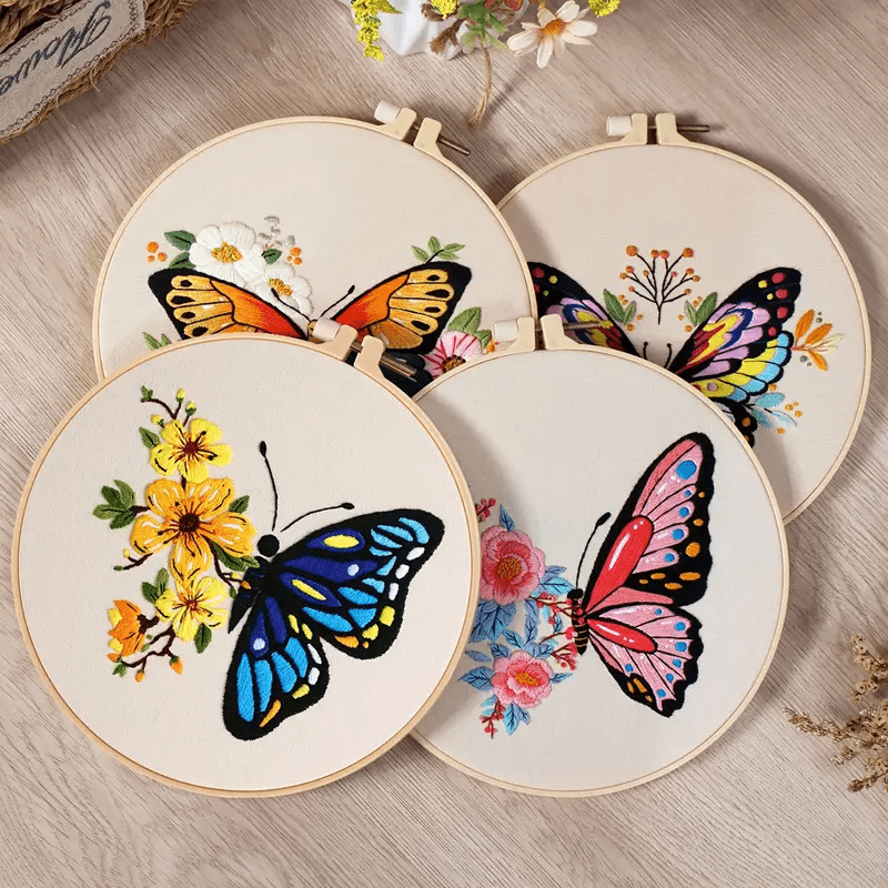 Rubbyoo Embroidery Kit - Butterflies And Flowers - image 3