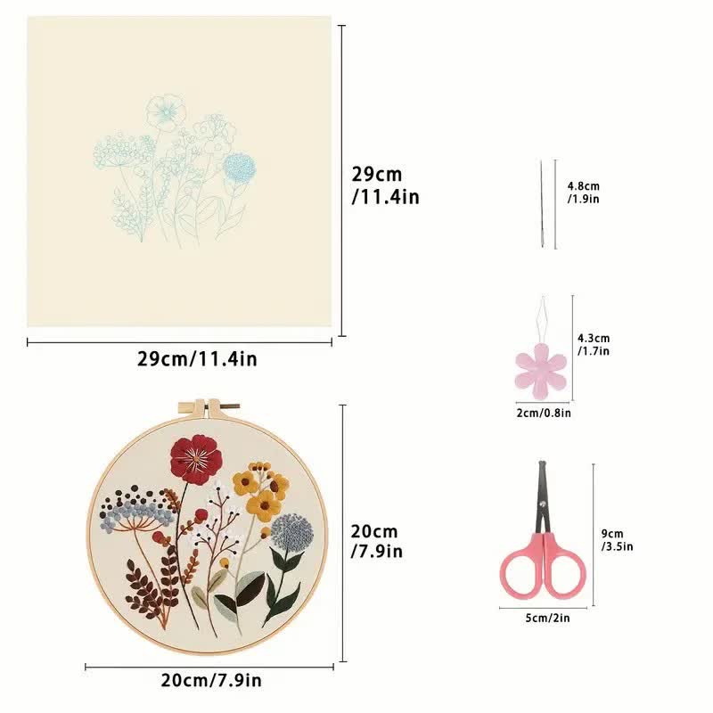 Rubbyoo Embroidery Kit - Floral Pattern - image 11