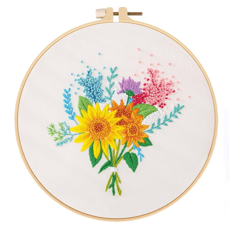 Rubbyoo Embroidery Kit - Flower Bouquet - image 0