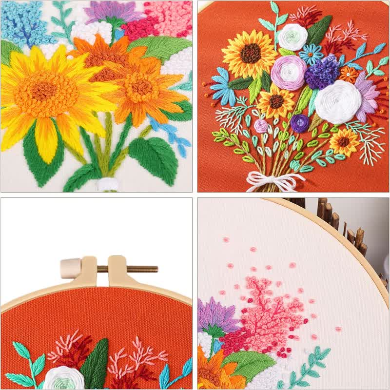 Rubbyoo Embroidery Kit - Flower Bouquet - image 2