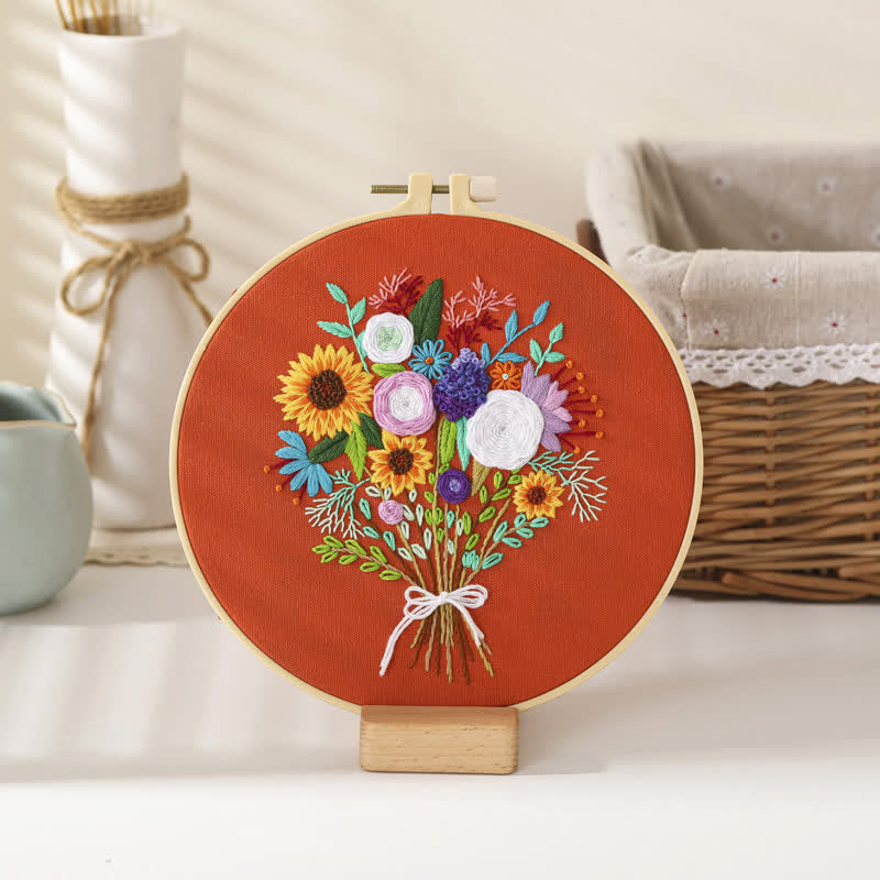 Rubbyoo Embroidery Kit - Flower Bouquet - Flower Bouquet-6 - image 16