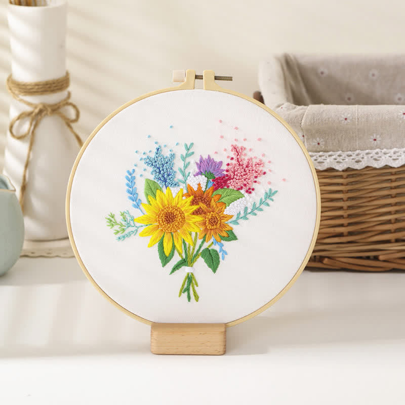 Rubbyoo Embroidery Kit - Flower Bouquet - Flower Bouquet-11 - image 21