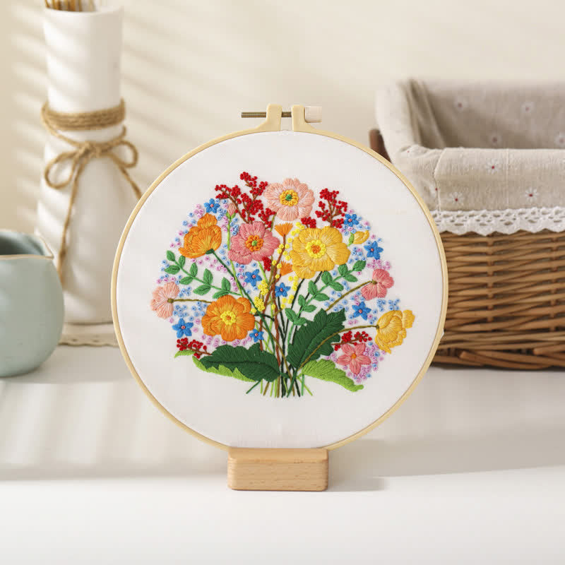 Rubbyoo Embroidery Kit - Flower Bouquet - Flower Bouquet-9 - image 19