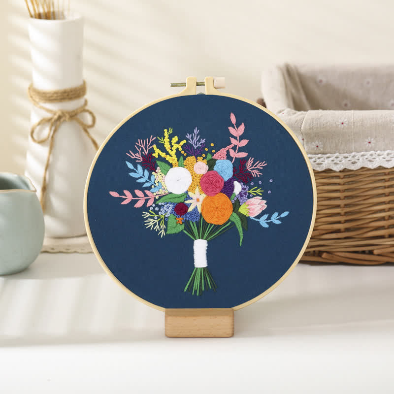 Rubbyoo Embroidery Kit - Flower Bouquet - Flower Bouquet-7 - image 17