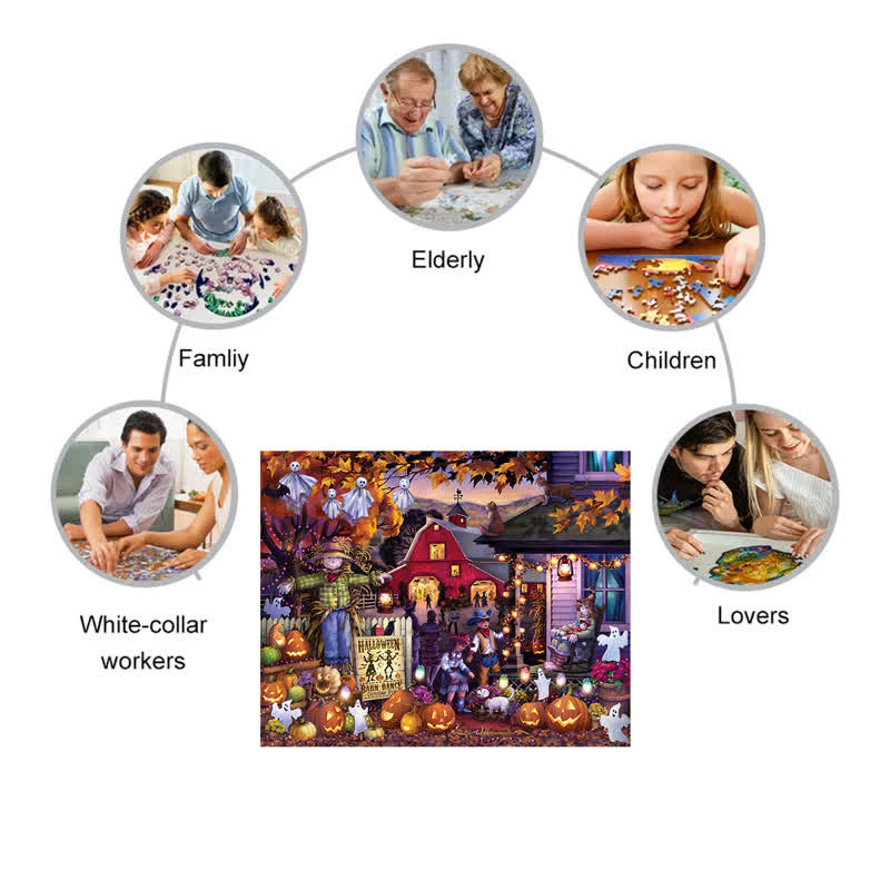 Rubbyoo Halloween Barn Dance - Wooden Jigsaw Puzzle - image 3