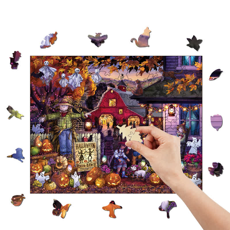 Rubbyoo Halloween Barn Dance - Wooden Jigsaw Puzzle - image 8