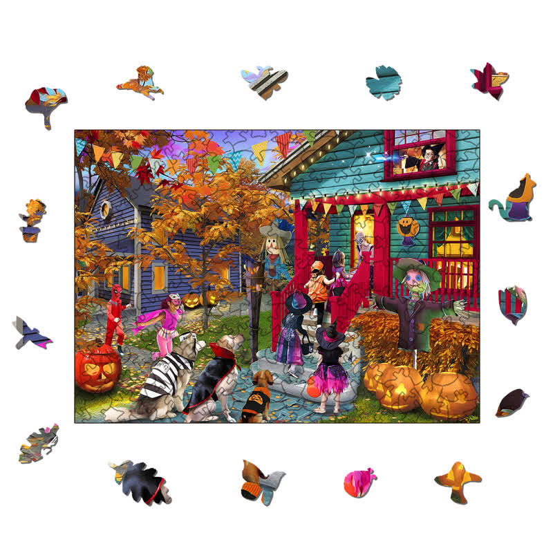Rubbyoo Trick or Treat - Wooden Jigsaw Puzzle - image 1