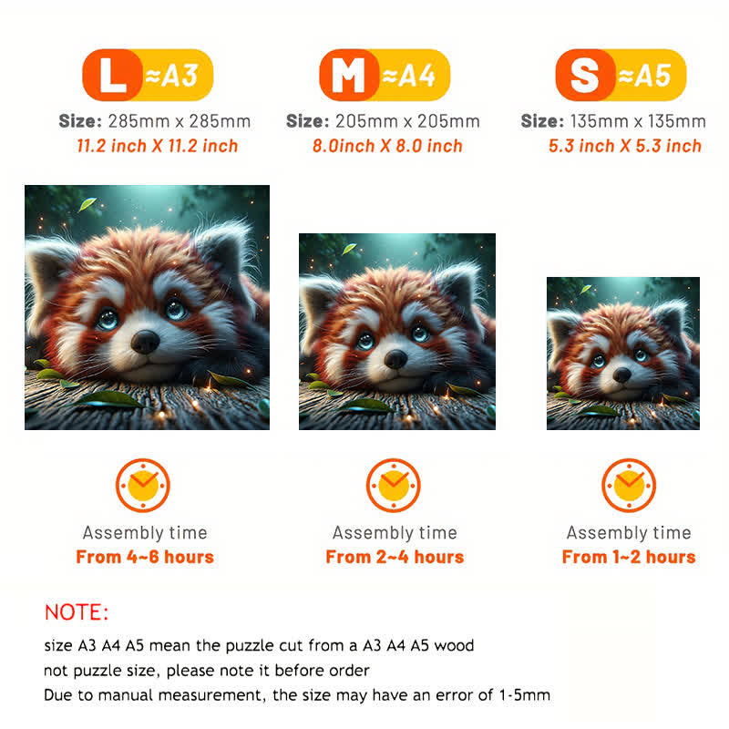 Rubbyoo Baby Red Panda - Wooden Jigsaw Puzzle - image 2