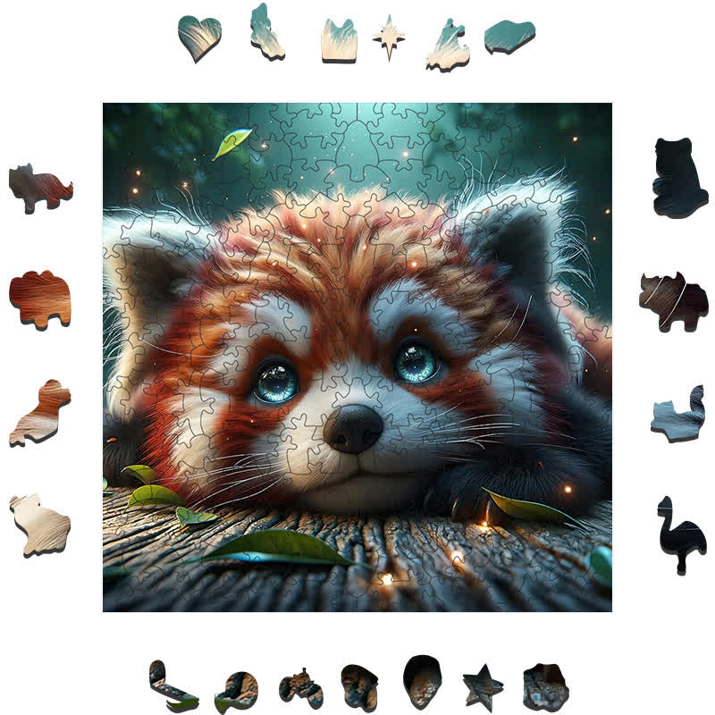 Rubbyoo Baby Red Panda - Wooden Jigsaw Puzzle - image 1