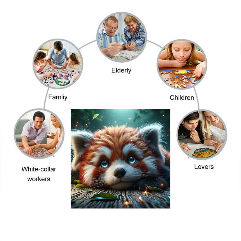 Rubbyoo Baby Red Panda - Wooden Jigsaw Puzzle - image 7