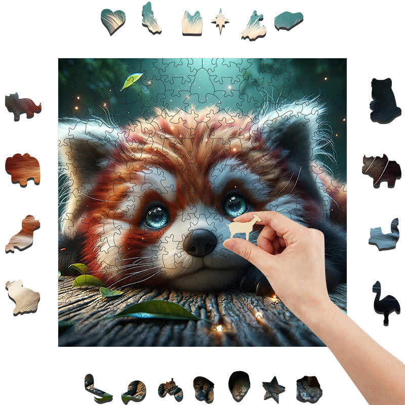 Rubbyoo Baby Red Panda - Wooden Jigsaw Puzzle - image 8