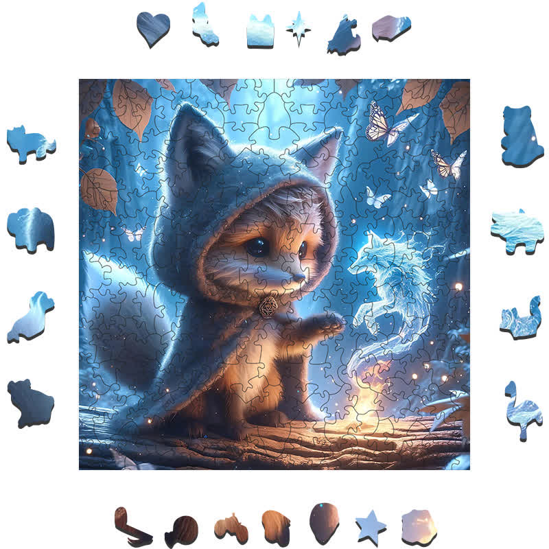 Rubbyoo Mysterious Magic Fox Wizard - Wooden Jigsaw Puzzle - image 1