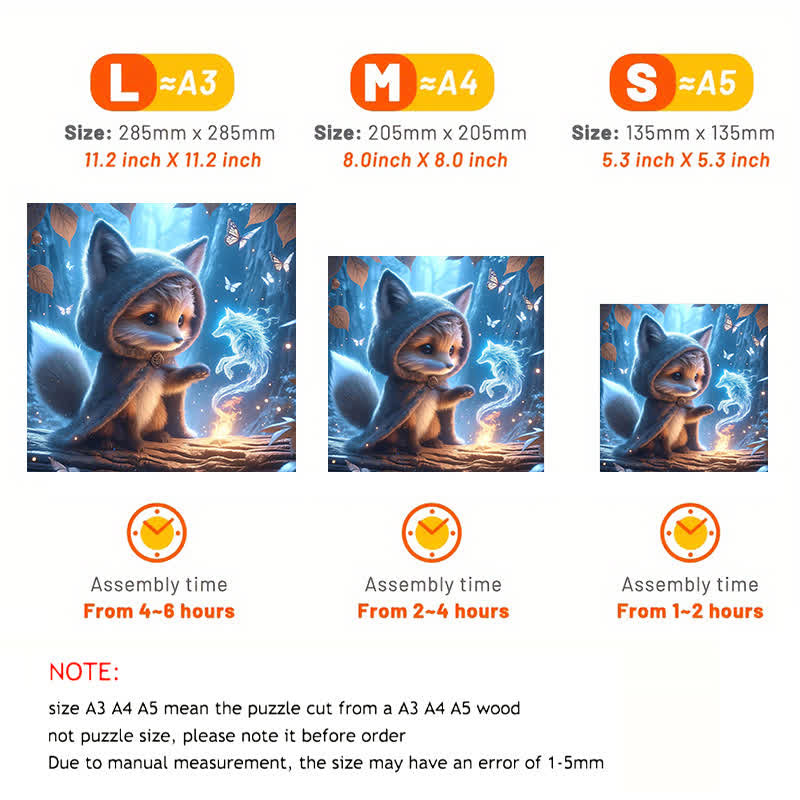 Rubbyoo Mysterious Magic Fox Wizard - Wooden Jigsaw Puzzle - image 3