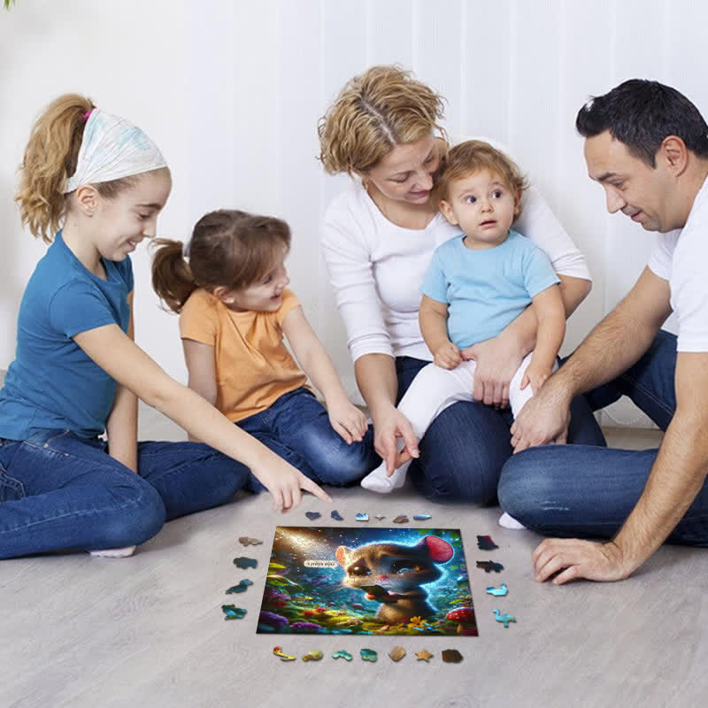 Rubbyoo "I Miss You" - Wooden Jigsaw Puzzle - image 5