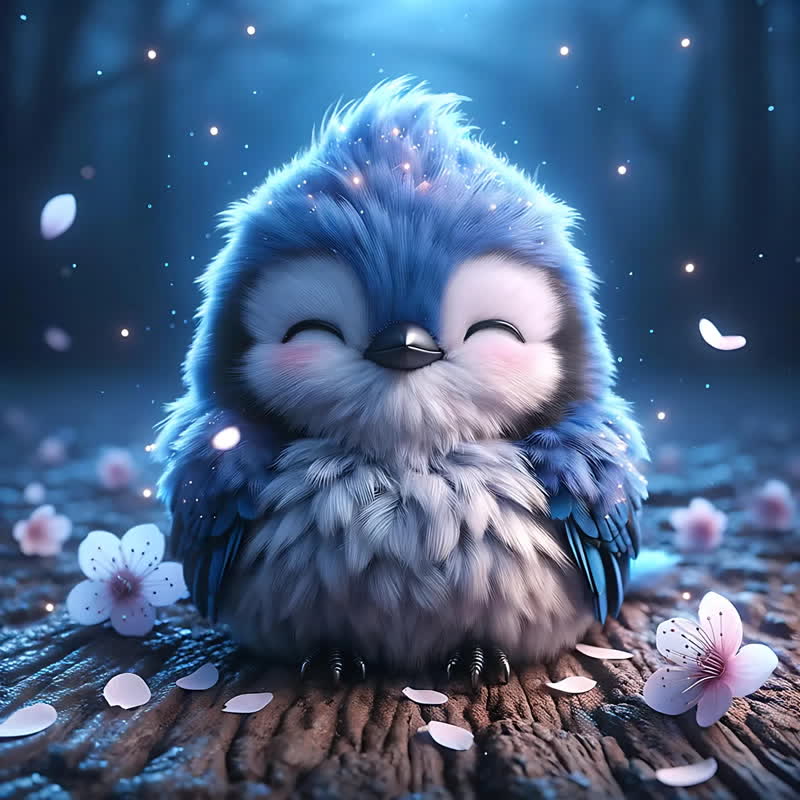 Rubbyoo A Very Cute Blue Jay - Wooden Jigsaw Puzzle - A2 - Wooden Gift Packaging - image 0