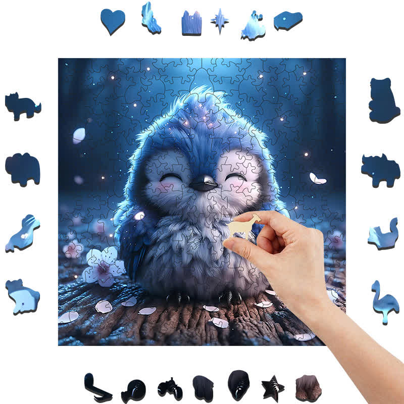 Rubbyoo A Very Cute Blue Jay - Wooden Jigsaw Puzzle - image 7
