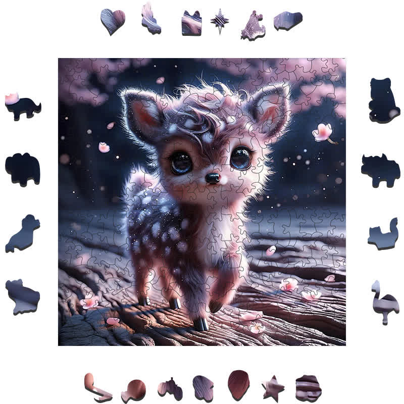 Rubbyoo Cute Baby Deer - Wooden Jigsaw Puzzle - image 1