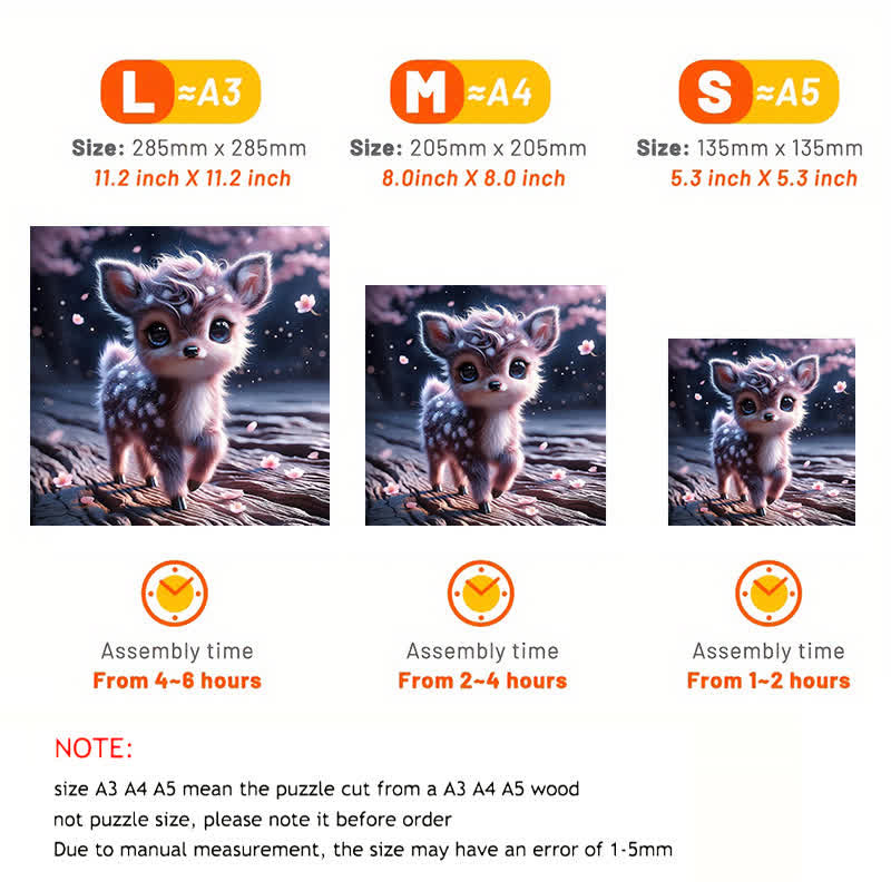 Rubbyoo Cute Baby Deer - Wooden Jigsaw Puzzle - image 2