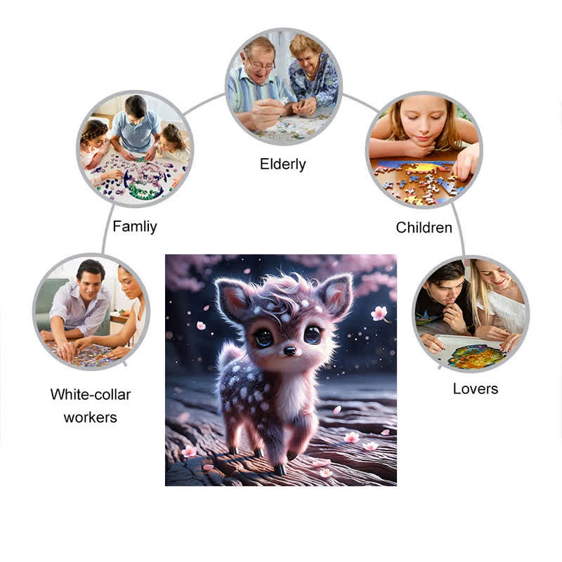 Rubbyoo Cute Baby Deer - Wooden Jigsaw Puzzle - image 5