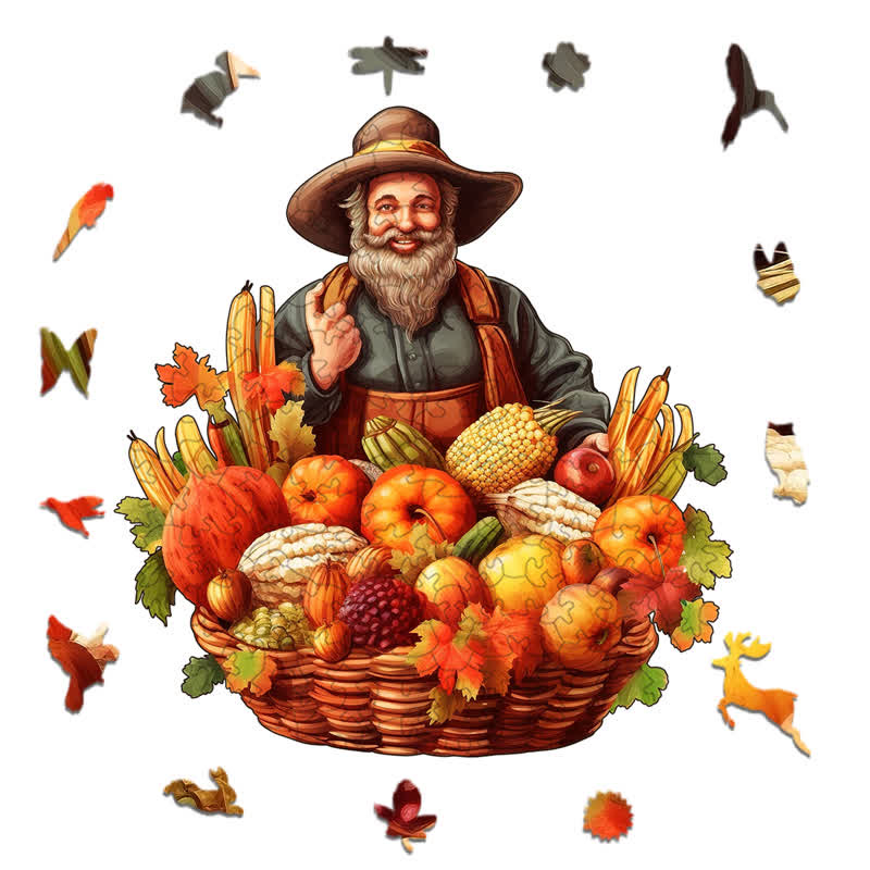 Rubbyoo Thanksgiving Day - Wooden Jigsaw Puzzle - image 1