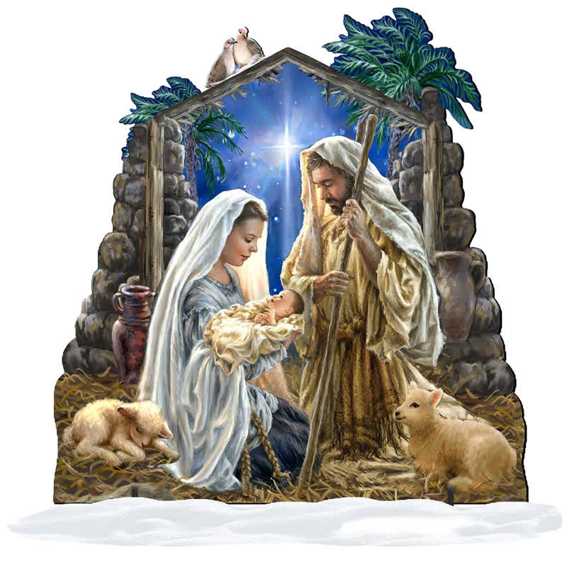 Rubbyoo Glory to God Nativity - Wooden Jigsaw Puzzle - A3 - Wooden Gift Packaging - image 0