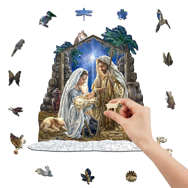Rubbyoo Glory to God Nativity - Wooden Jigsaw Puzzle - image 1