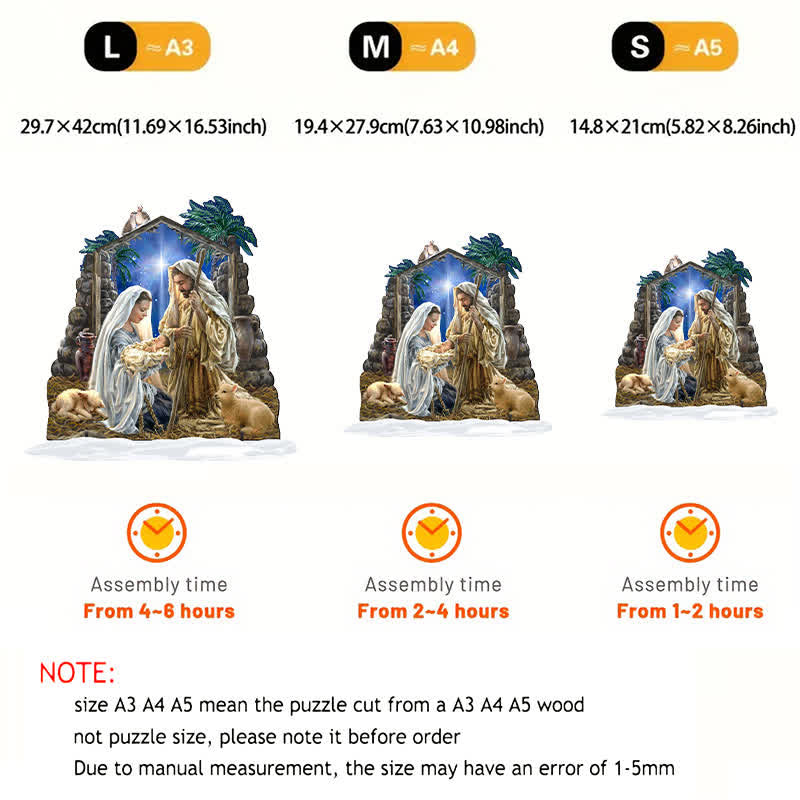 Rubbyoo Glory to God Nativity - Wooden Jigsaw Puzzle - image 6